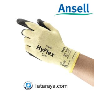 11-500 Ansell Hyflex Cotton With Latex Grip Gloves
